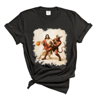 Load image into Gallery viewer, Jesus Defeats Evil - Christian Sport Comfort Colors Tee