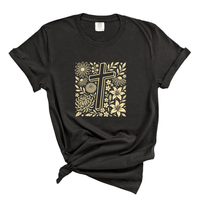 Load image into Gallery viewer, Wildflower Cross Christian Floral Tee