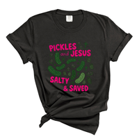 Load image into Gallery viewer, Pickles and Jesus Salty and Saved Shirt - Comfort Colors Tee