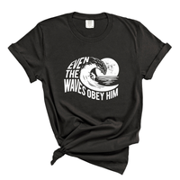 Load image into Gallery viewer, Even The Winds And Waves Obey Him - Comfort Colors Tee