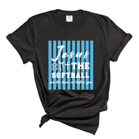 Load image into Gallery viewer, Jesus Softball Shirt - Comfort Colors Tee