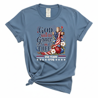 Load image into Gallery viewer, God Shed His Grace On Thee - Patriotic Comfort Colors Women's Tee