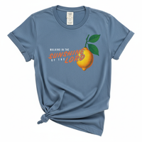 Load image into Gallery viewer, Walking in the Sunshine of the Lord - Lemon Graphic Tee