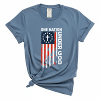 Load image into Gallery viewer, One Nation Under God - Patriotic Christian Comfort Colors Tee