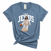 Load image into Gallery viewer, Team Jesus Basketball - Funny Faith Sports Comfort Colors Tee