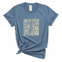 Load image into Gallery viewer, Wildflower Cross Christian Floral Tee