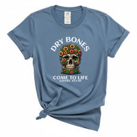 Load image into Gallery viewer, Dry Bones Come To Life - Floral Skull Christian Shirt