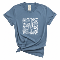 Load image into Gallery viewer, Wildflower Cross Christian Floral Tee