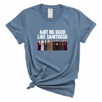 Load image into Gallery viewer, Ain't No Hood Like Sainthood Tee - Catholic Sainthood Shirt