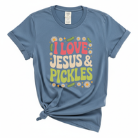 Load image into Gallery viewer, I Love Jesus And Pickles - Comfort Colors Tee