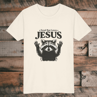 Load image into Gallery viewer, Feral But Loves Jesus Youth Short Sleeve Tee - Fun &amp; Faith-Inspired T-Shirt
