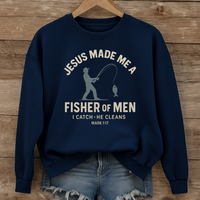 Load image into Gallery viewer, Jesus made me a Fisher of Men Unisex Sweatshirt

