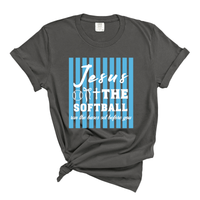 Load image into Gallery viewer, Jesus Softball Shirt - Comfort Colors Tee
