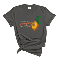 Load image into Gallery viewer, Walking in the Sunshine of the Lord - Lemon Graphic Tee