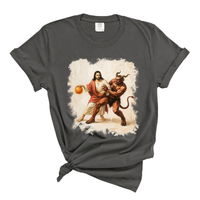 Load image into Gallery viewer, Jesus Defeats Evil - Christian Sport Comfort Colors Tee