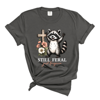 Load image into Gallery viewer, Still Feral Just Forgiven - Comfort Colors Tee