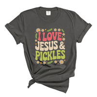 Load image into Gallery viewer, I Love Jesus And Pickles - Comfort Colors Tee