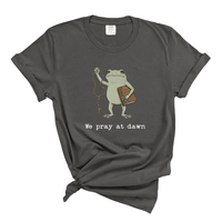 Load image into Gallery viewer, We Pray At Dawn - Funny Prayer Warrior Toad Comfort Colors Tee
