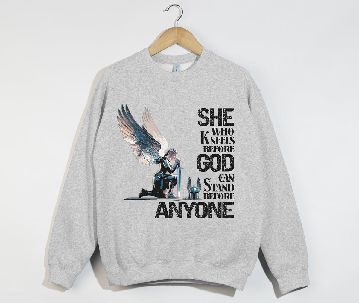 She Who Kneels Before God - Christian Sweatshirt