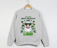 Load image into Gallery viewer, It&#39;s Not About The Bunny, It&#39;s About The Lamb - Christian Sweatshirt
