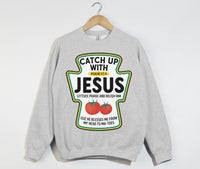 Load image into Gallery viewer, Catch Up With Jesus - Christian Sweatshirt
