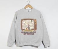 Load image into Gallery viewer, Kids Need Fathers, Not Screens - Sweatshirt
