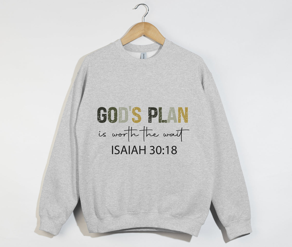 God's Plan Is Worth The Wait - Christian Sweatshirt