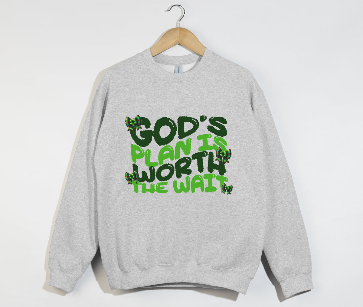 God's Plan Is Worth The Wait - Christian Sweatshirt