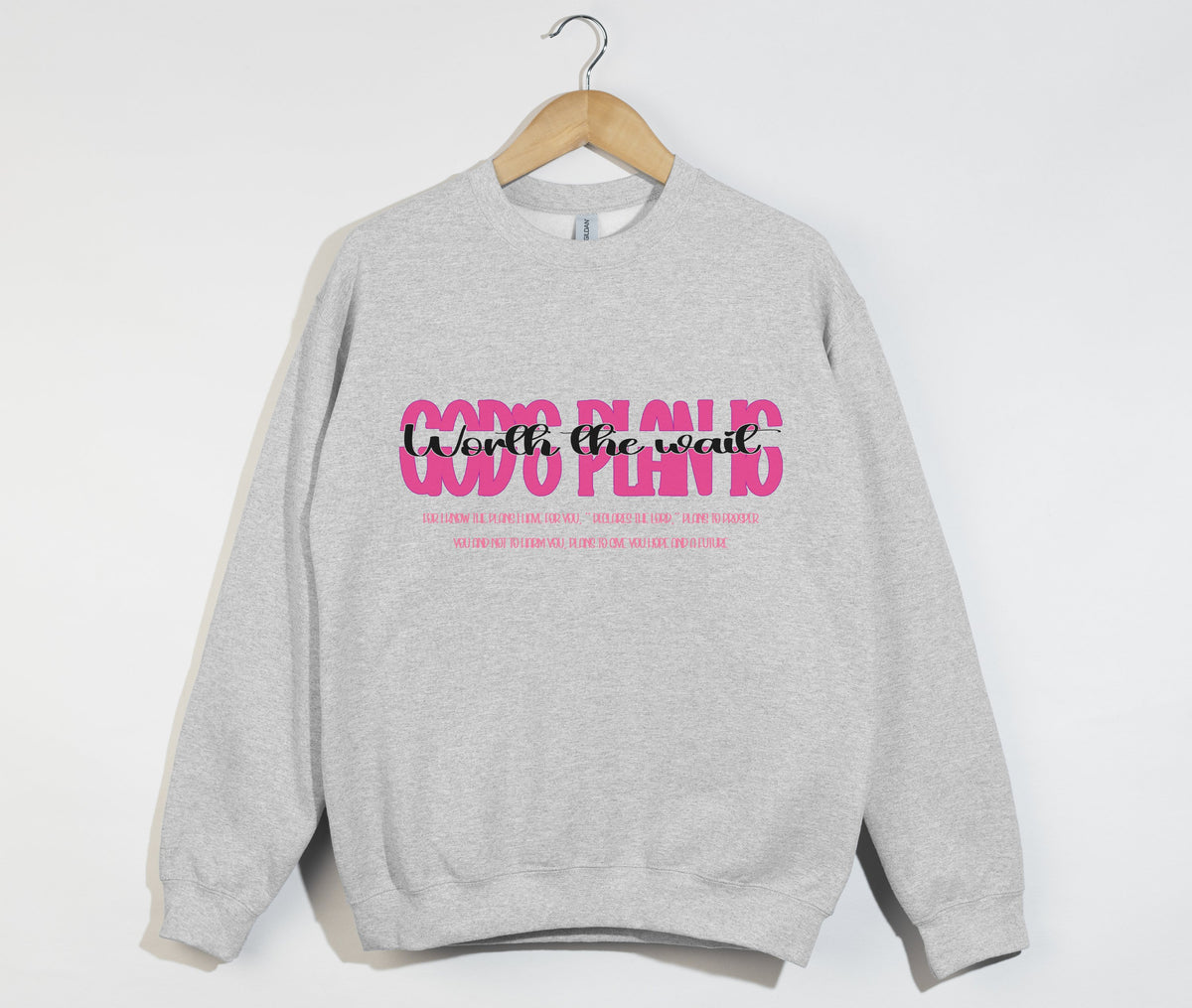 God's Plan Is Worth The Wait - Christian Sweatshirt