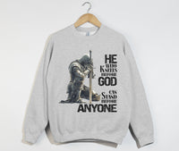 Load image into Gallery viewer, He Who Kneels Before God - Christian Sweatshirt
