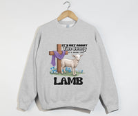 Load image into Gallery viewer, It&#39;s Not About The Bunny, It&#39;s About The Lamb - Christian Sweatshirt
