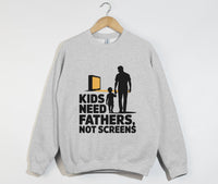Load image into Gallery viewer, Kids Need Fathers, Not Screens - Sweatshirt
