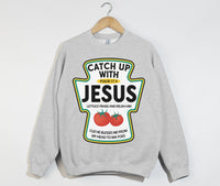 Load image into Gallery viewer, Catch Up With Jesus - Christian Sweatshirt
