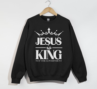 Load image into Gallery viewer, Jesus Is King Not The Government - Christian Sweatshirt
