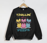 Load image into Gallery viewer, Chillin' With My Peeps - Easter Christian Sweatshirt