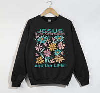 Load image into Gallery viewer, Jesus Is The Resurrection And The Life - Christian Sweatshirt
