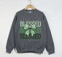 Load image into Gallery viewer, Not Lucky, Simply Blessed - Christian Sweatshirt
