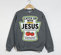 Load image into Gallery viewer, Catch Up With Jesus - Christian Sweatshirt