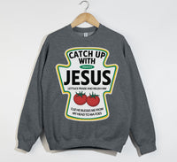 Load image into Gallery viewer, Catch Up With Jesus - Christian Sweatshirt