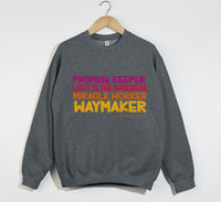 Load image into Gallery viewer, Waymaker, Miracle Worker, Promise Keeper, Light in the Darkness - Christian Sweatshirt
