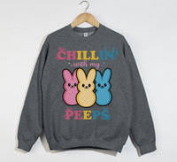 Load image into Gallery viewer, Chillin&#39; With My Peeps - Easter Christian Sweatshirt

