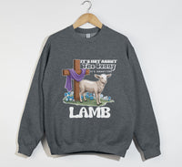 Load image into Gallery viewer, It&#39;s Not About The Bunny, It&#39;s About The Lamb - Christian Sweatshirt
