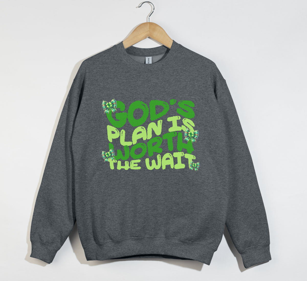 God's Plan Is Worth The Wait - Christian Sweatshirt