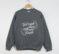Load image into Gallery viewer, God Made Them Male And Female - Christian Sweatshirt
