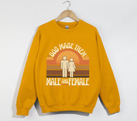 Load image into Gallery viewer, God Made Them Male And Female - Christian Sweatshirt
