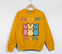 Load image into Gallery viewer, Chillin&#39; With My Peeps - Easter Christian Sweatshirt
