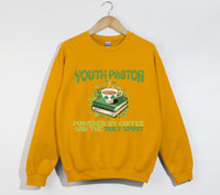 Load image into Gallery viewer, Powered By Coffee And The Holy Spirit - Christian Sweatshirt, Youth Pastor Gift
