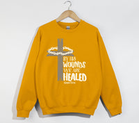 Load image into Gallery viewer, By His Wounds We Are Healed - Christian Sweatshirt