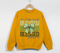 Load image into Gallery viewer, Not Lucky, Simply Blessed - Christian Sweatshirt
