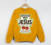 Load image into Gallery viewer, Catch Up With Jesus - Christian Sweatshirt
